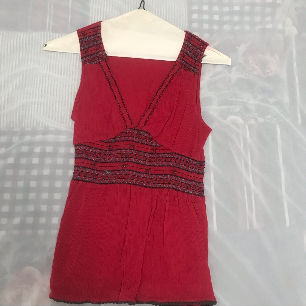 Rue 21 Red Smocked Summer Top